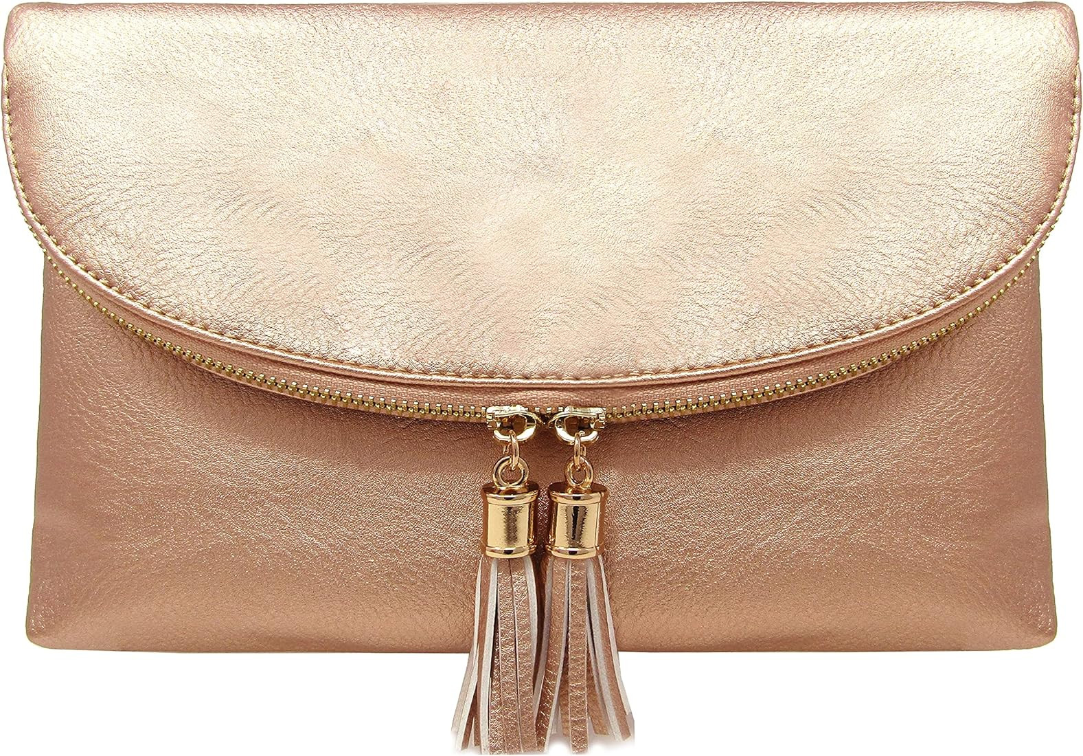 Solene Womens Envelop Clutch Purse Multi Compartments, 6 Card Slot Inside, Crossbody Bag With Tassel | Amazon (US)