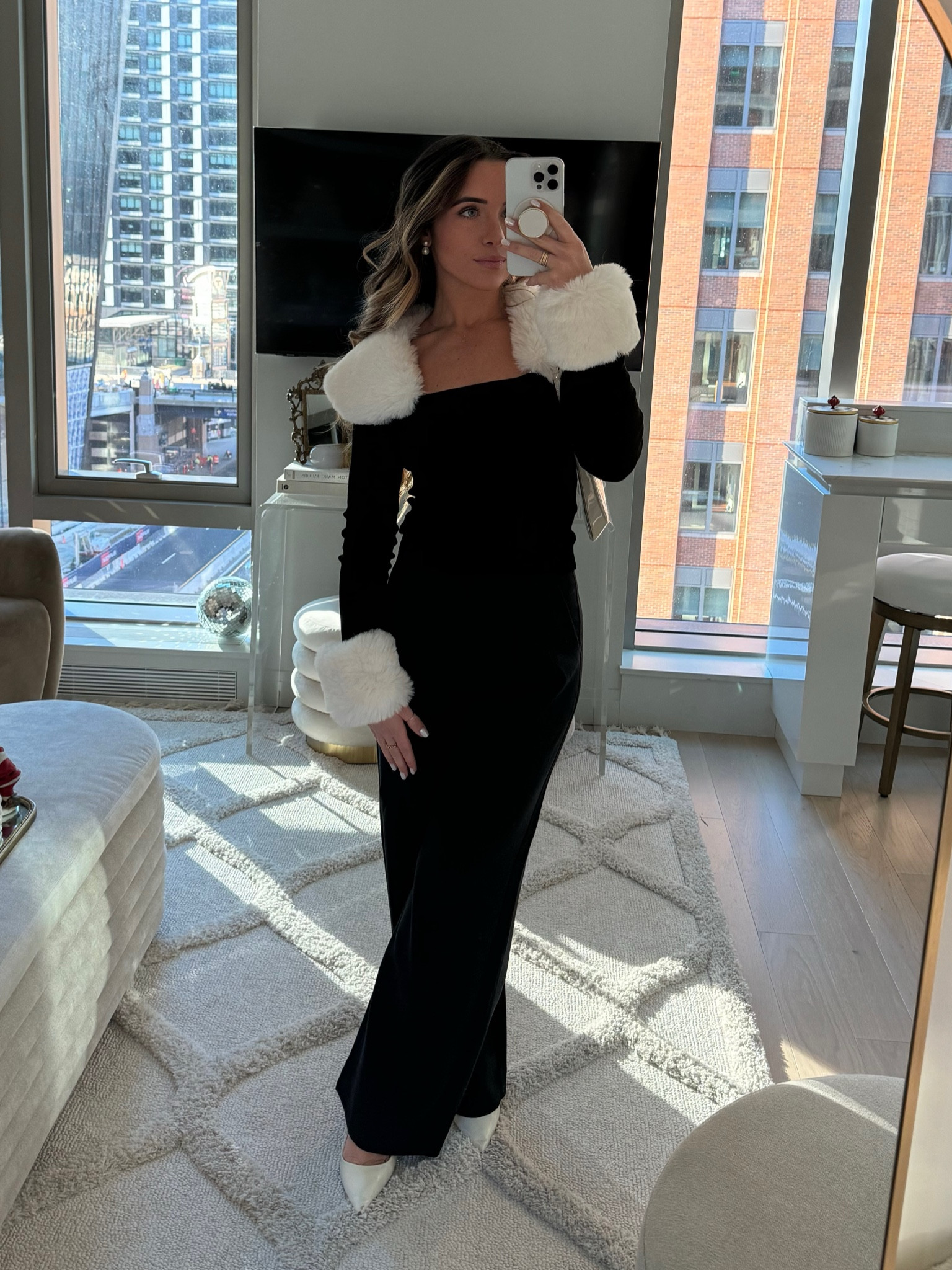 Holiday party outfit 🤍
Top is XS

#LTKShoeCrush #LTKHoliday #LTKGiftGuide