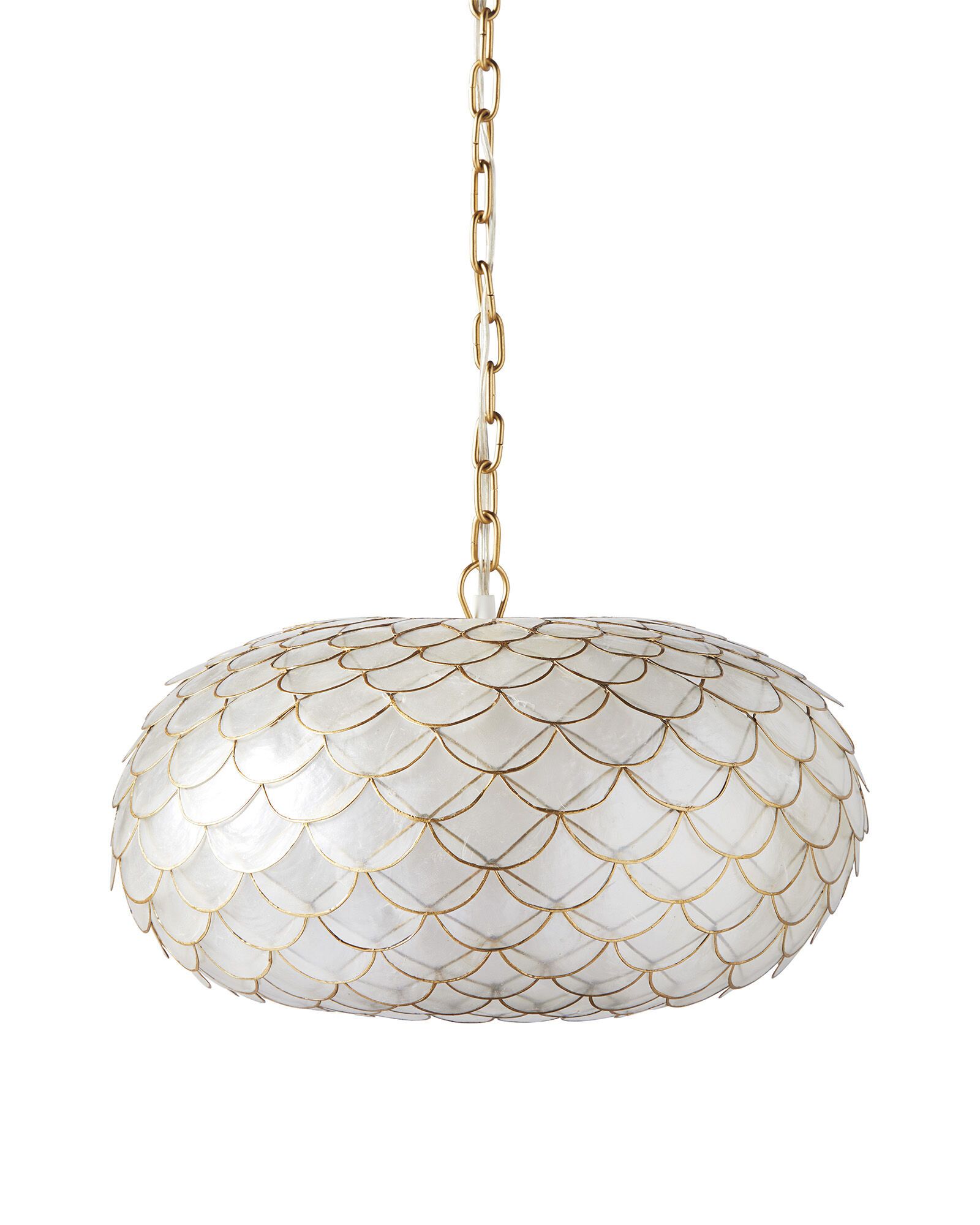 Capiz Scalloped Chandelier | Serena and Lily