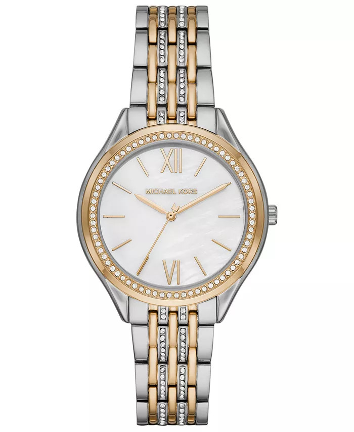 Michael Kors Women's Mindy Two-Tone Stainless Steel Bracelet Watch 36mm  & Reviews - All Watches ... | Macys (US)