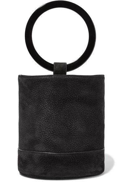 SIMON MILLER - Bonsai 20 Nubuck Bucket Bag - Black | NET-A-PORTER (US)
