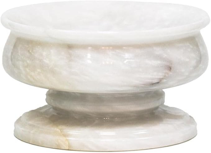 Bello Treasure Polished Marble Soap Dish, Alabaster White - Bathroom and Kitchen Accessories, Spa... | Amazon (US)