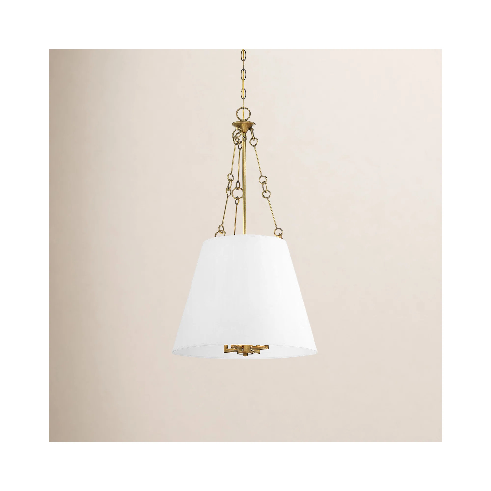 Lodi 4-Light Dimmable Fabric Cone Pendant | Birch Lane