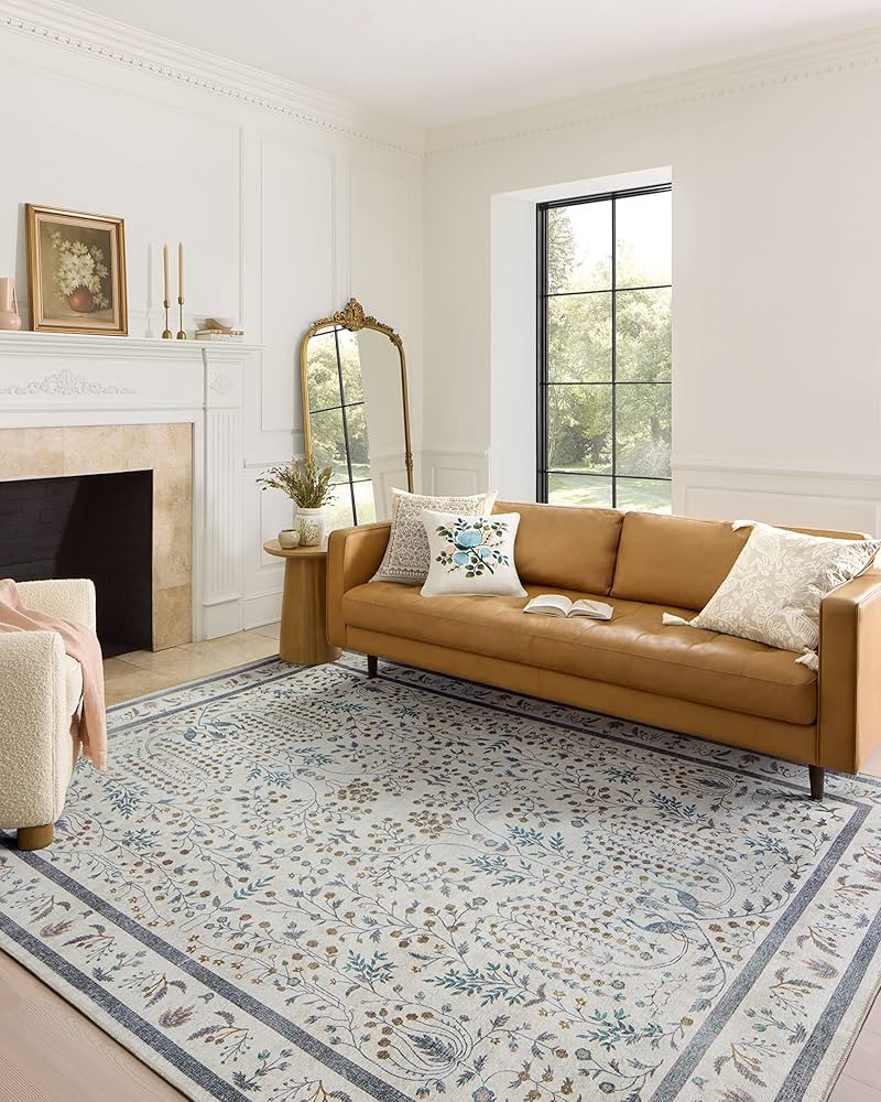 Loloi Rifle Paper Co. x Maison Wisteria Cream 5'-0" x 7'-6" Area Rug | Amazon (US)