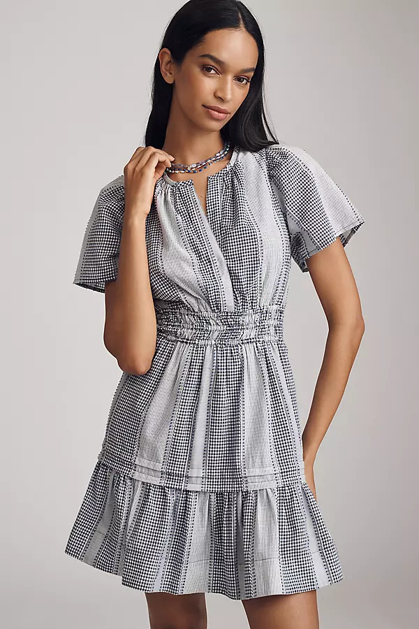 The Somerset Gingham Mini Dress | Anthropologie (US)