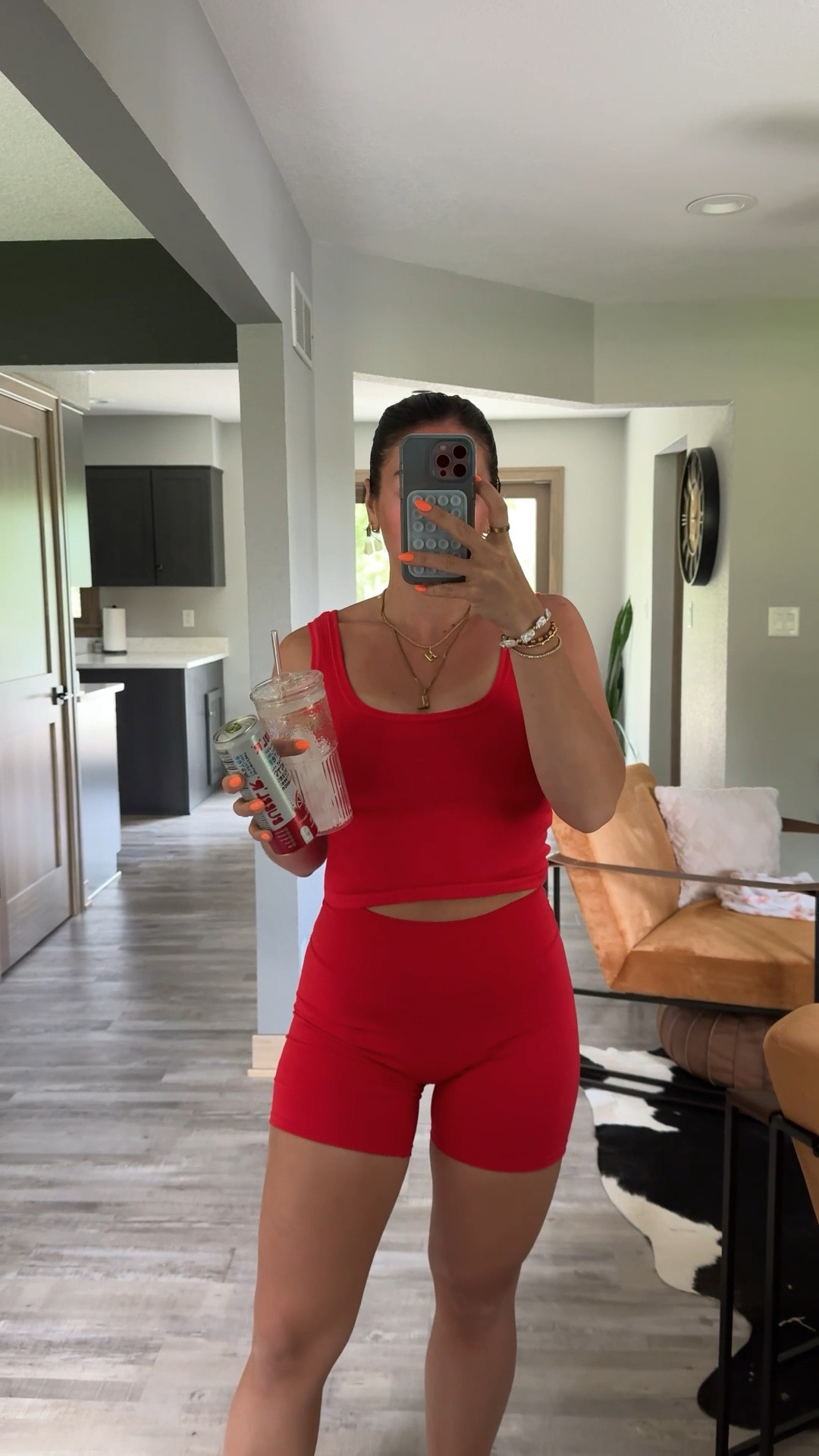 When the reds match >> this tank from Target has my HEART! I have it in multiple colors, it fits sooo good & my small chested gals don’t need to wear a bra with it! Shorts are Amazon activewear #LTKFindsUnder50 #LTKStyleTip

#LTKActive