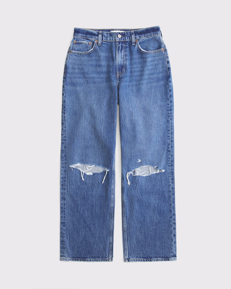 Women's High Rise Loose Jean | Women's Bottoms | Abercrombie.com | Abercrombie & Fitch (US)
