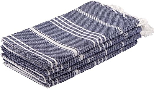 Clotho Towels Turkish Hand Towel Set of 4 - (Midnight Blue) for Decorative Bathroom | Amazon (US)