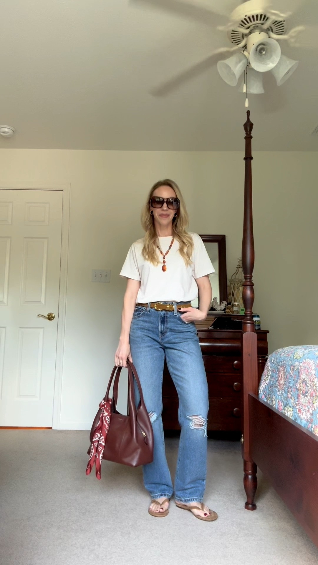 Transitional fall look of the day - suede belt and jeans both on sale!

#LTKSaleAlert #LTKootd #LTKgrwm