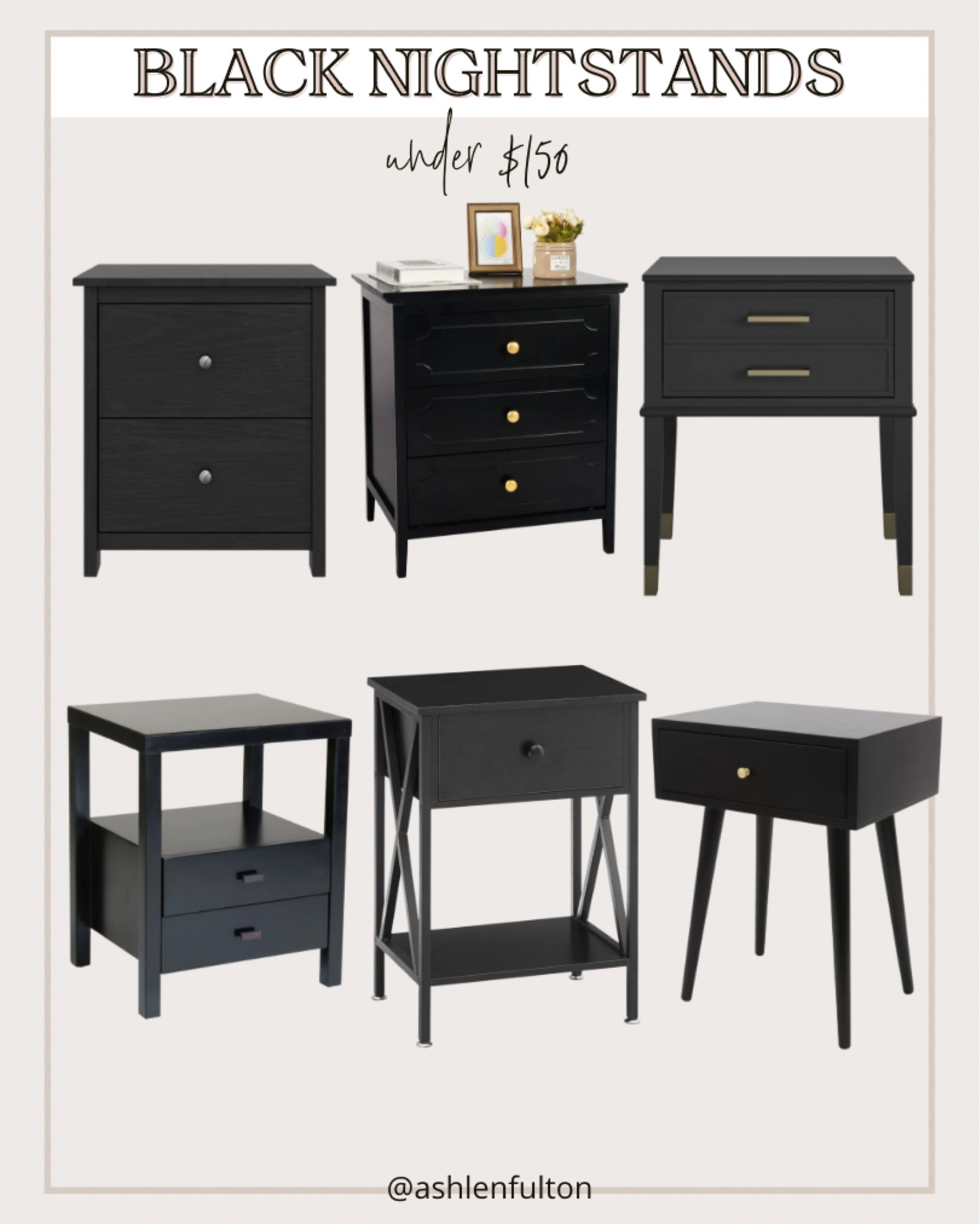 Black nightstands under $150! Home decor, bedroom decor, master bedroom decor, affordable furniture 

#LTKsalealert #LTKstyletip #LTKhome