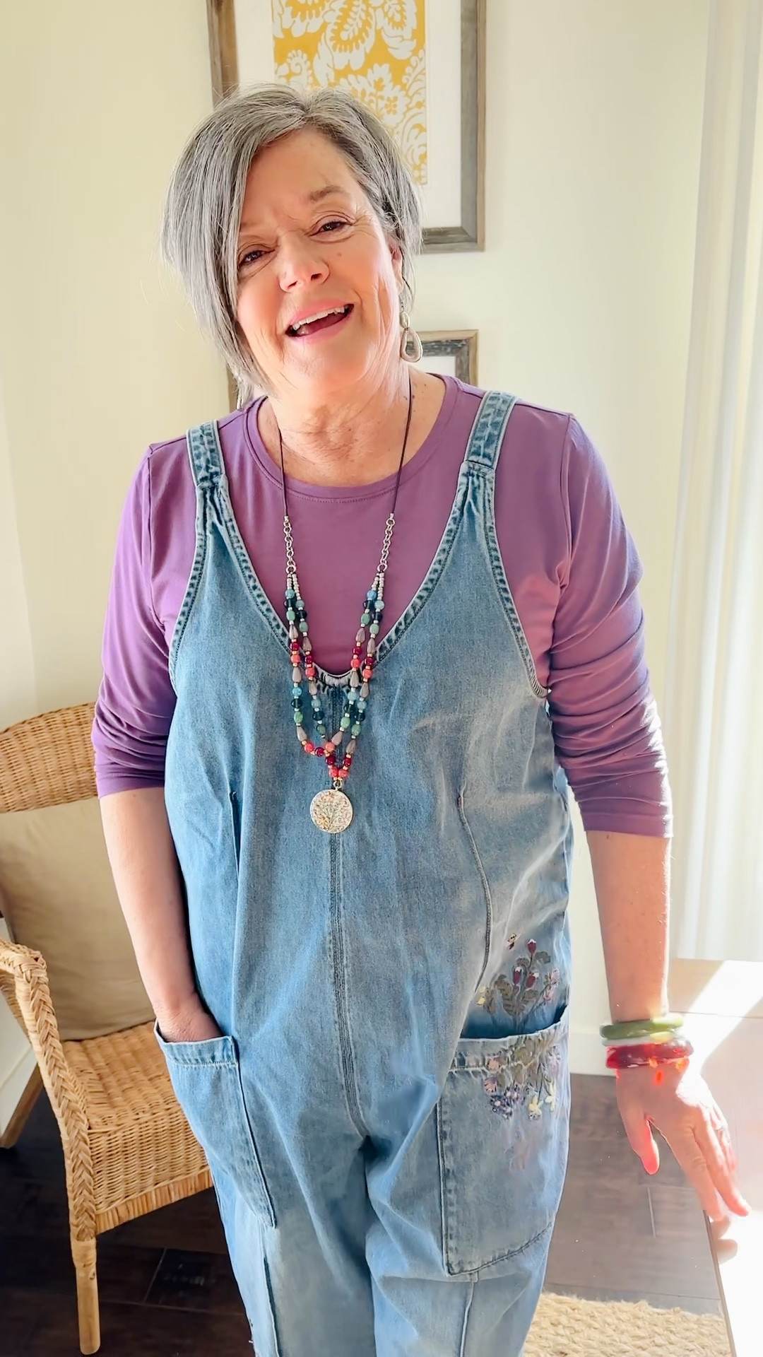 Pieces from my Coldwatercreek  #springhaul I am loving these soft embroidered overalls. The quality is superb and the embroidery on the pockets and down one leg is beautiful! You can’t have enough of super soft long sleeve tshirts like this light dusty plum colored one! Perfect for layering. This Colorful beaded necklace with a silver medallion is not only right in trend but it’s adjustable too! The packable western style hat is coming with me on every trip! 

Shop everything here in my LTK shop! 

#ColdwaterCreekPartner
#SpringStyle #SpringHaul #EverydayStyle
#EffortlessSpring #Ad


#LTKMidsize #LTKdayinmylife