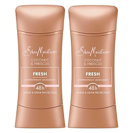 SheaMoisture Antiperspirant Deodorant Stick Fresh Coconut & Hibiscus 2 Count for 48HR Sweat & Odo... | Amazon (US)