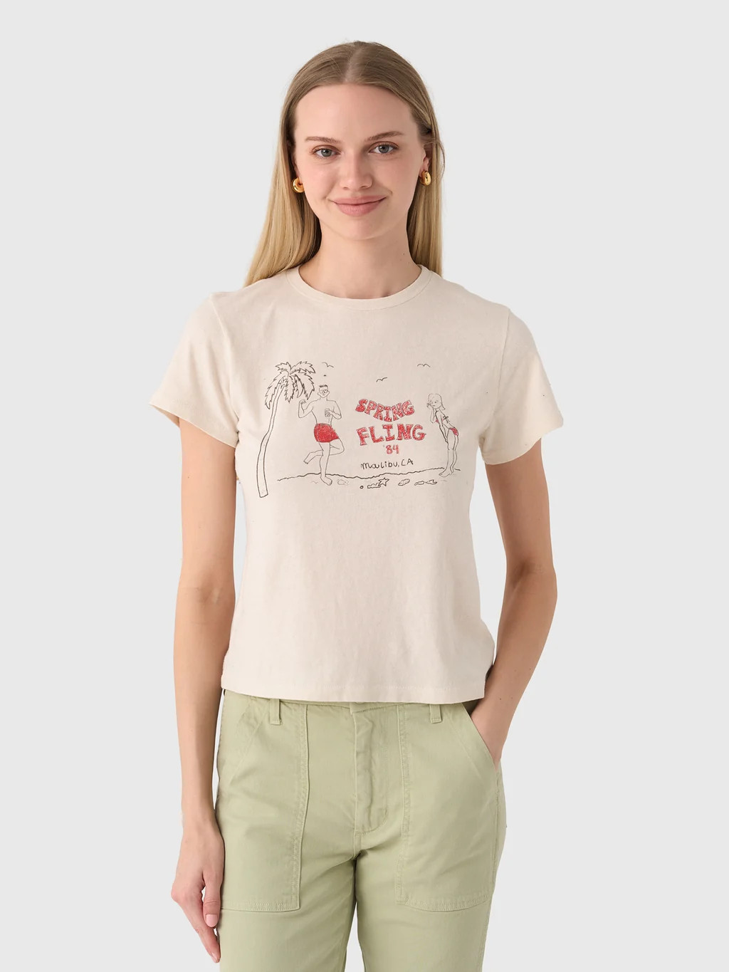Re/Done Women's Spring Fling Classic Tee | Saint Bernard