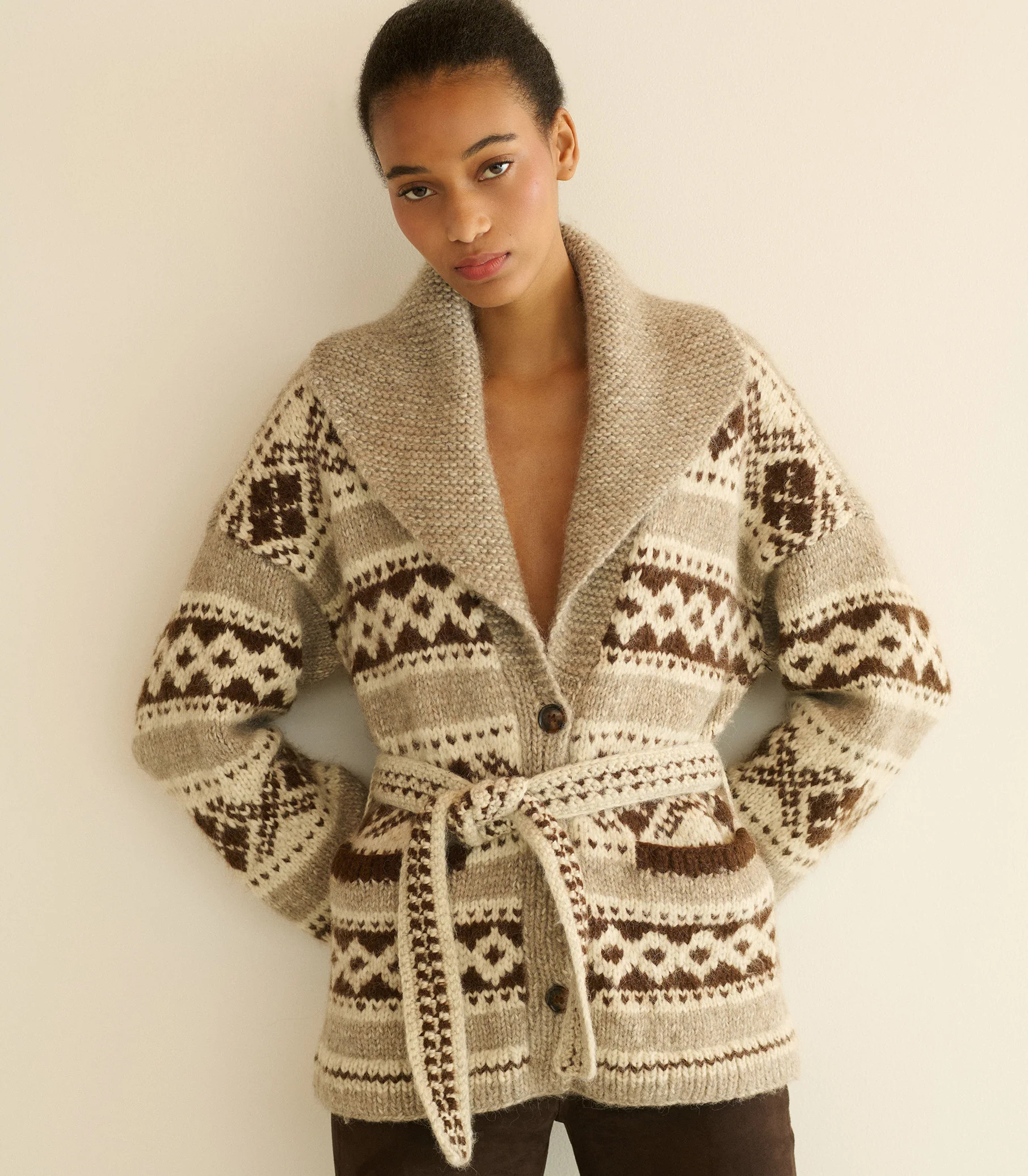 Hale Cardigan - Rainer Jacquard | DÔEN | DOEN