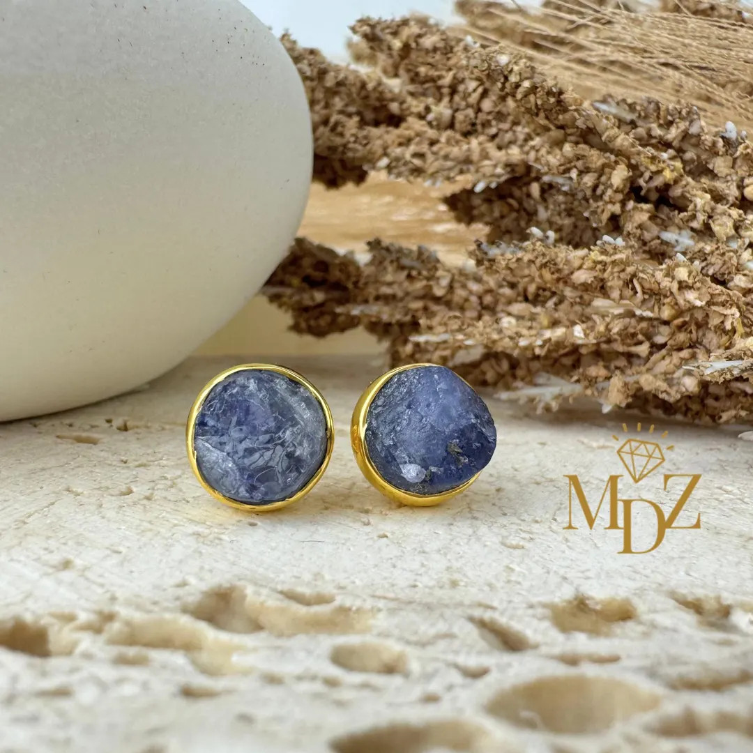 Raw Tanzanite Stud Earrings | Etsy (Global)