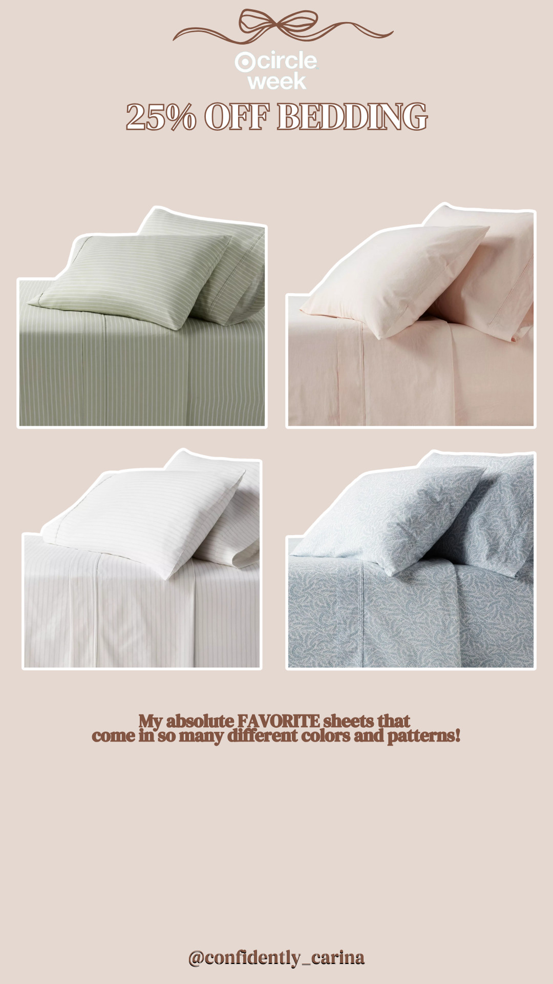 25% off bedding for Target Circle Week... obviously I have to share my favorite sheets in the entire world! If you haven't tried these yet you absolutely have to!

Target, Circle Week, Target Circle Week, bedding, bedroom refresh, sale alert, bedding refresh, spring home, home refresh 

 #LTKHome #LTKSaleAlert #LTKFindsUnder100
