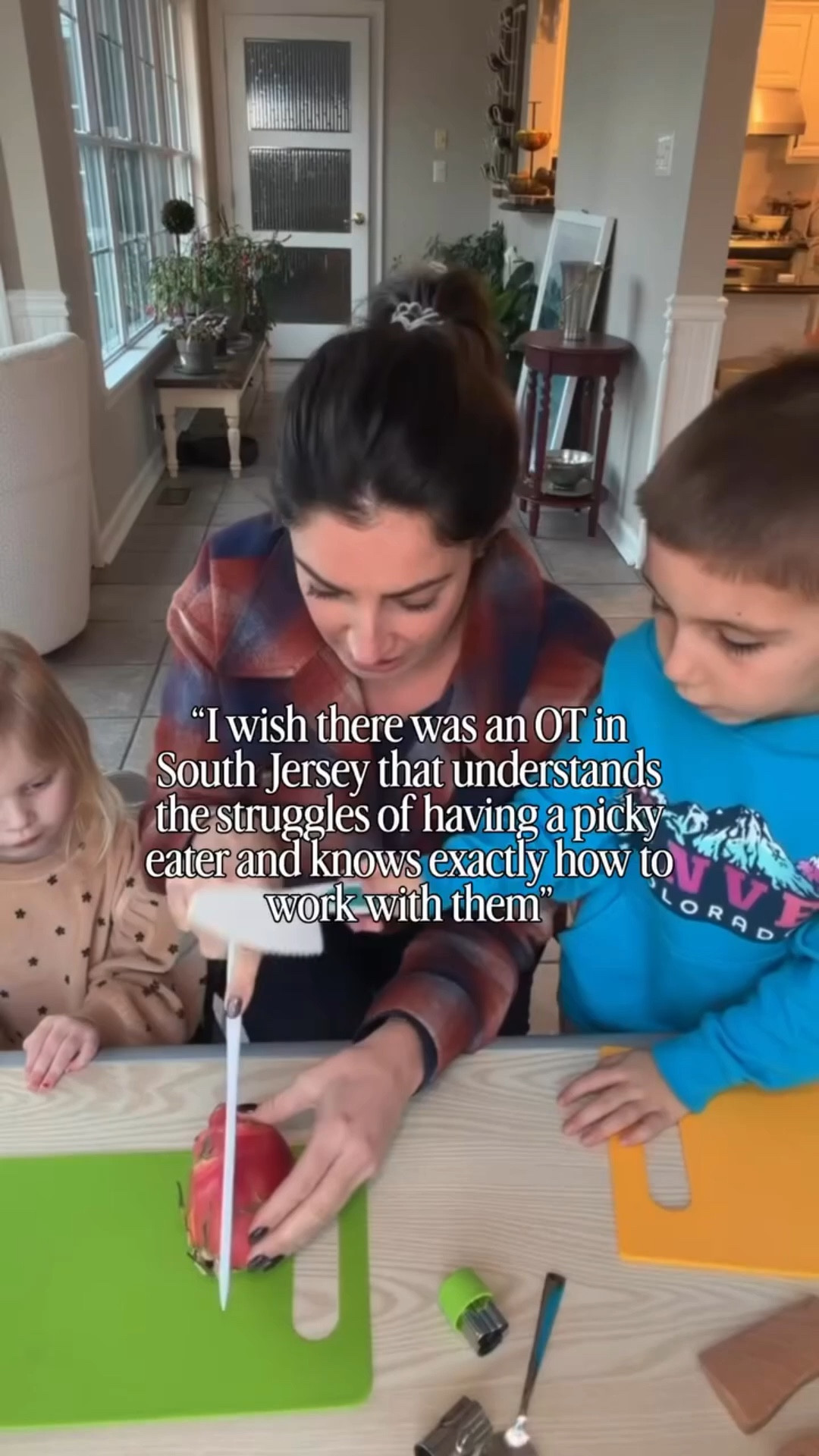 Hi, I’m Sarah! Pediatric occupational therapist, feeding specialist, and mom to 2 littles ✨

One of my favorite areas of focus as a pediatric OT is feeding, particularly helping picky eaters learn to feel safe trying + integrating brand new foods.

I host in person groups here in South Jersey called Food & Friends where I directly help kids and their parents have fun with new foods! I’ll be announcing dates for the next round soon, if you want to learn more feel free to DM me anytime 🫶🏼

#pediatricot #southjerseymoms