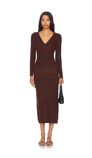 Asa Knit Midi in Espresso | Revolve Clothing (Global)