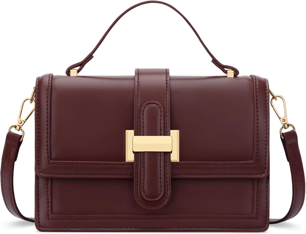 KKXIU Crossbody Bags for Women - Top Handle Purses for Lady, Leather Handbags Shoulder Clutch wit... | Amazon (US)