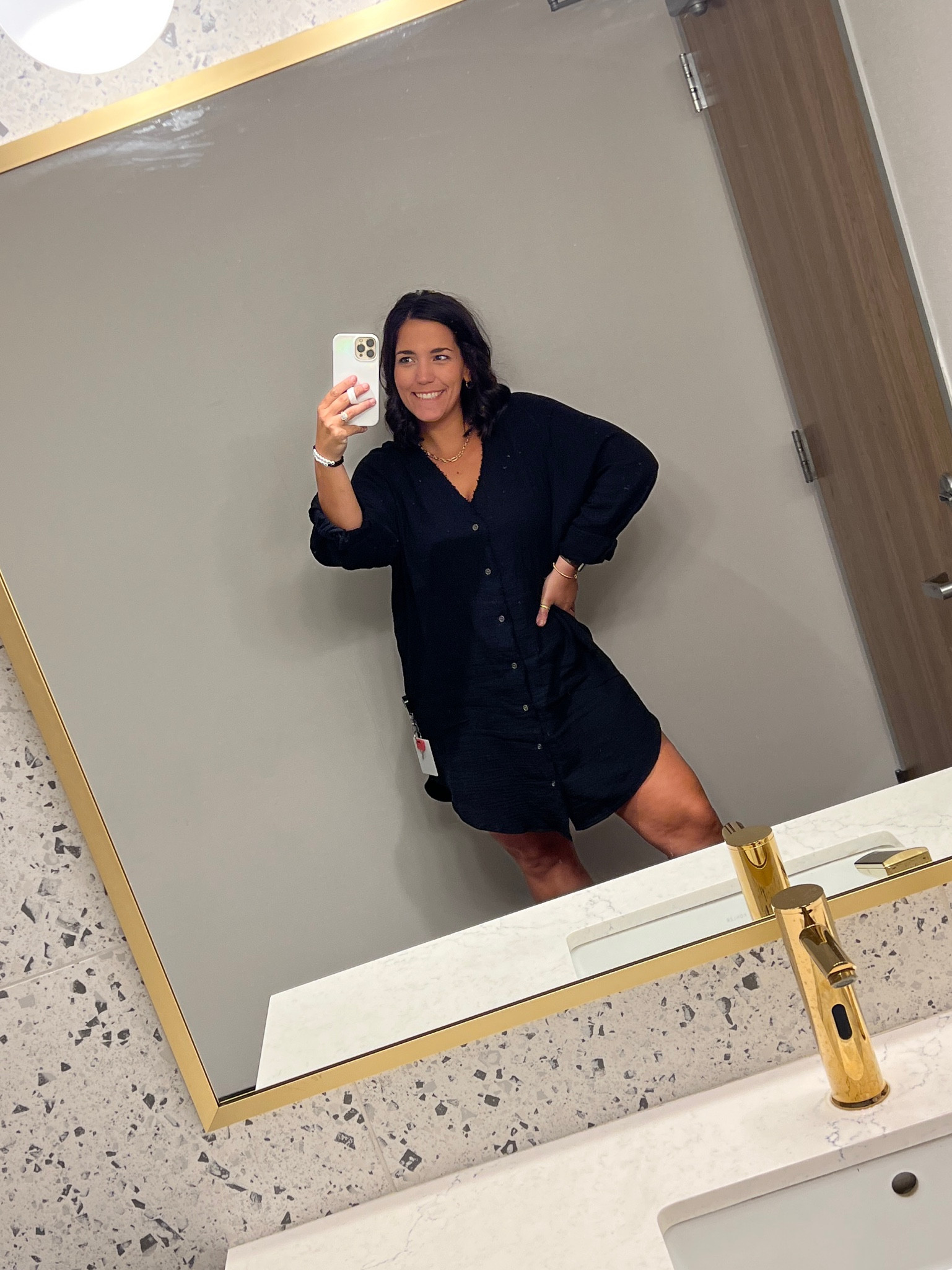 The cutest cover up turned office workwear dress ⭐️🖤👏🏼
Wearing an XL for a longer look but could do a normal size L if it was just for summer as a coverup! 

#LTKSeasonal #LTKfit #LTKcurves