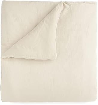 Welhome Gauze 100% Cotton Duvet Cover Set | King/Cal King Size | Cream | 108" x 92" | 3 Piece | S... | Amazon (US)