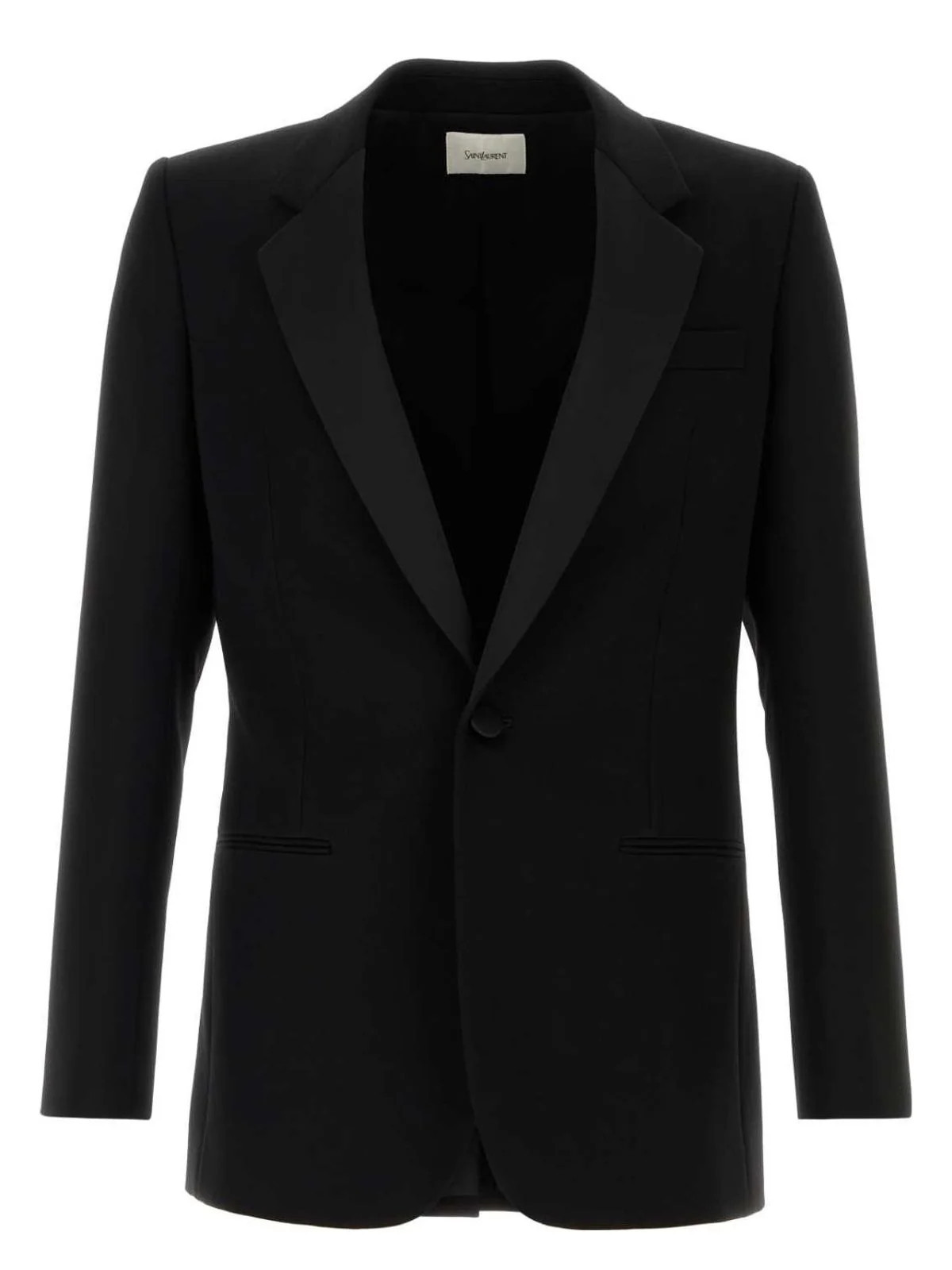 Saint Laurent Women's Wool Blazer in Black | Size FR 50 | 790886Y7E63 Color 1000 | LOZURI