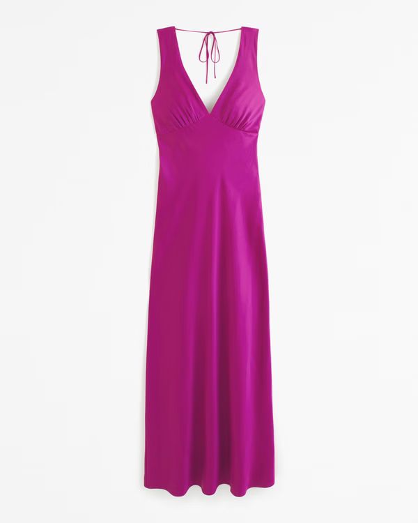Women's Plunge Cowl Back Maxi Dress | Women's Dresses & Jumpsuits | Abercrombie.com | Abercrombie & Fitch (US)