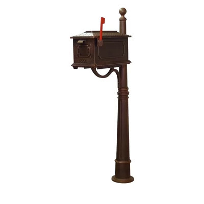 Kingston Post Mounted Mailbox with Post Included | Wayfair North America
