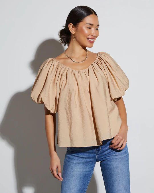 Arlene Relaxed Puff Sleeve Blouse | VICI Collection