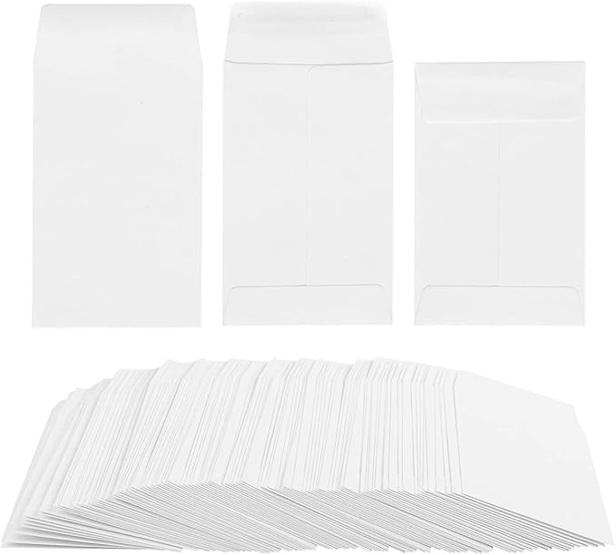 100 Pack White Kraft Small Coin Envelopes Self-Adhesive Seed Envelopes Mini Parts Small Items Sta... | Amazon (US)