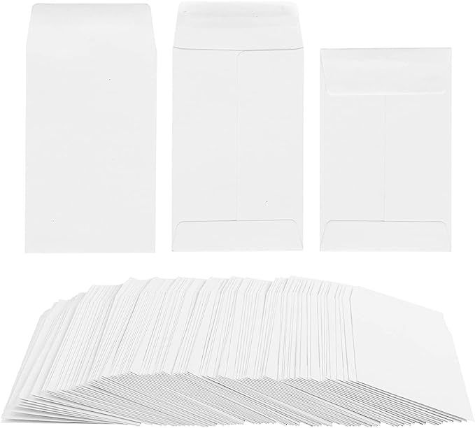 100 Pack White Kraft Small Coin Envelopes Self-Adhesive Seed Envelopes Mini Parts Small Items Sta... | Amazon (US)