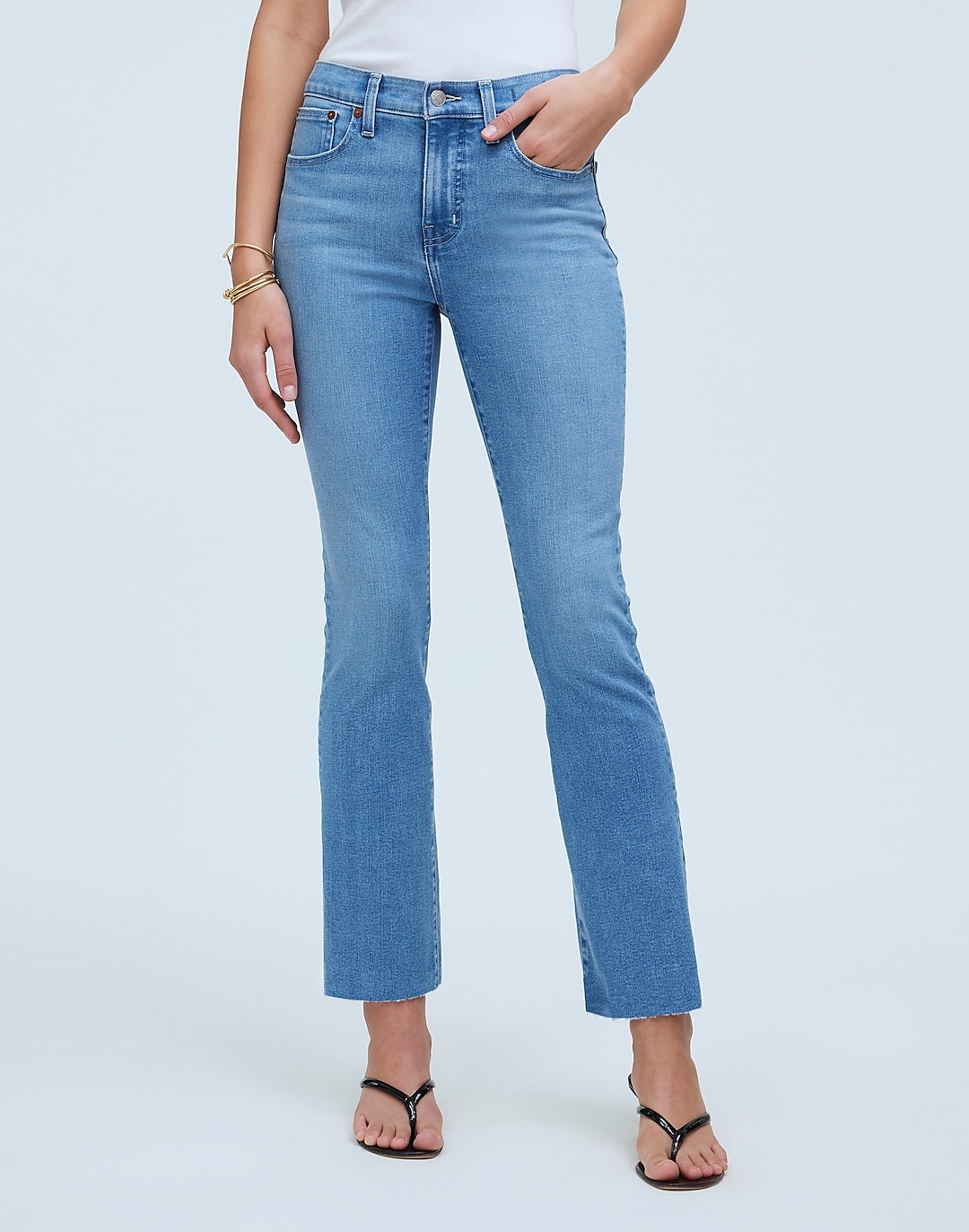 Kick Out Crop Jeans in Corley Wash: Raw-Hem Edition | Madewell