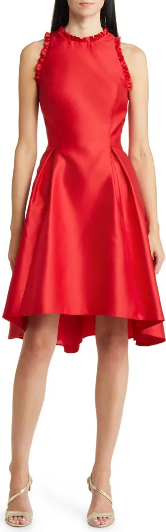 Adrianna Papell Ruffle Pleat Mikado Cocktail Dress | Nordstrom | Nordstrom