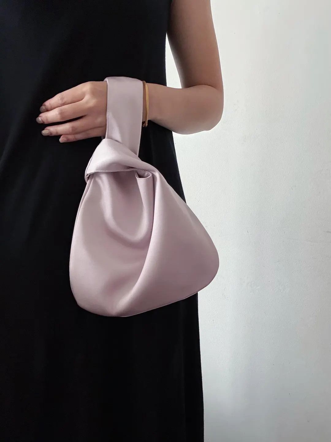 Handmade Bride Satin Knot Bag, Evening Bag, Pink Bag, Dinner Bag, Wedding Bag, Bridesmaids Bag, J... | Etsy (US)