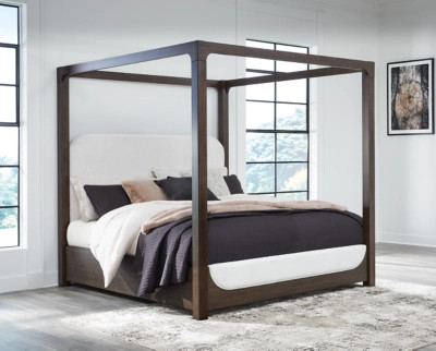 Breckington King Next-Gen Nuvella™ Performance Fabric Canopy Bed | Ashley Homestore