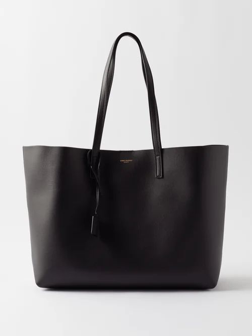 Saint Laurent - Shopping Leather Tote Bag - Womens - Black | Matches (US)