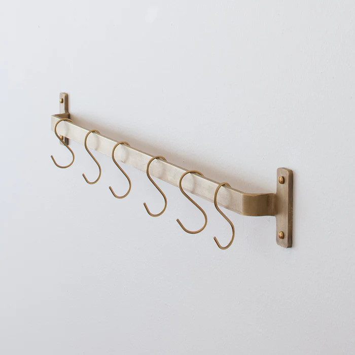Nicolai Utility Rail - Natural Brass | Schoolhouse