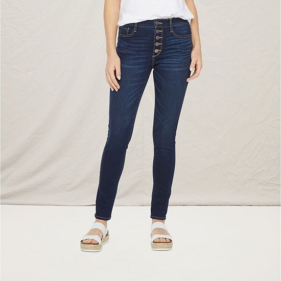 a.n.a Womens High Rise Button Fly Skinny Jean | JCPenney