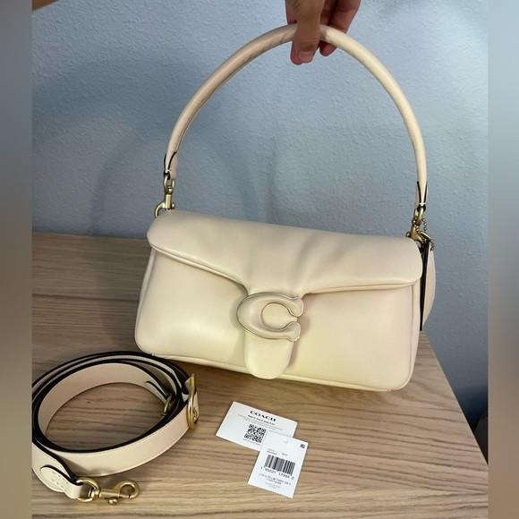COACH Pillow Tabby 26 Shoulder Crossbody Bag - Ivory Gold Hardware | Poshmark