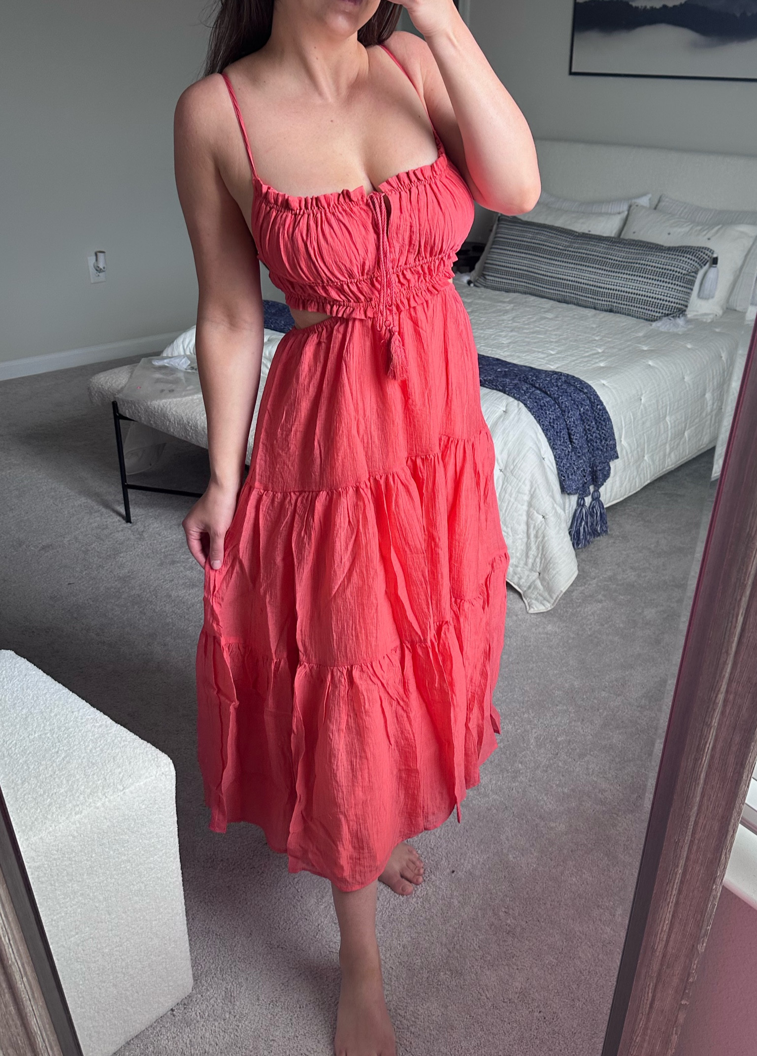 45% OFF this tiered maxi dress for Prime Day! Im wearing size Medium (8 colors available)

#LTKxPrime #LTKstyletip #LTKsalealert