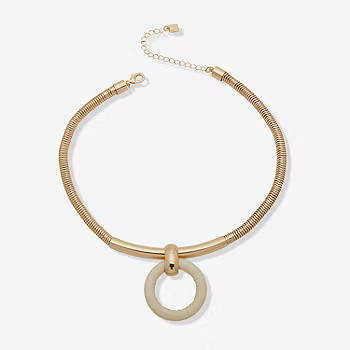 Worthington Gold Tone Womens 8 1/2 Inch Pendant Necklace | JCPenney