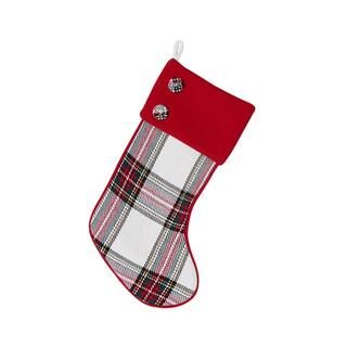 20" White & Red Plaid Christmas Stocking by Ashland® | Michaels | Michaels Stores
