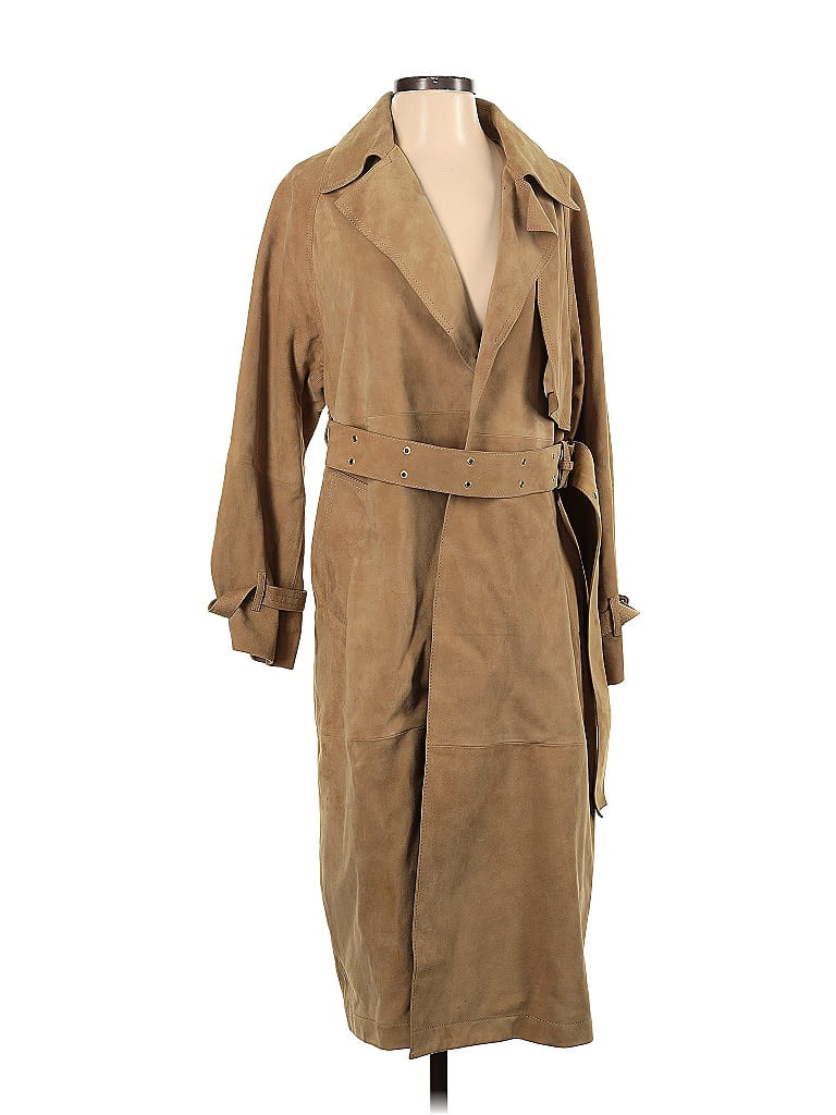 Massimo Dutti 100% Polyester Tan Trenchcoat Size S - 79% off | ThredUp