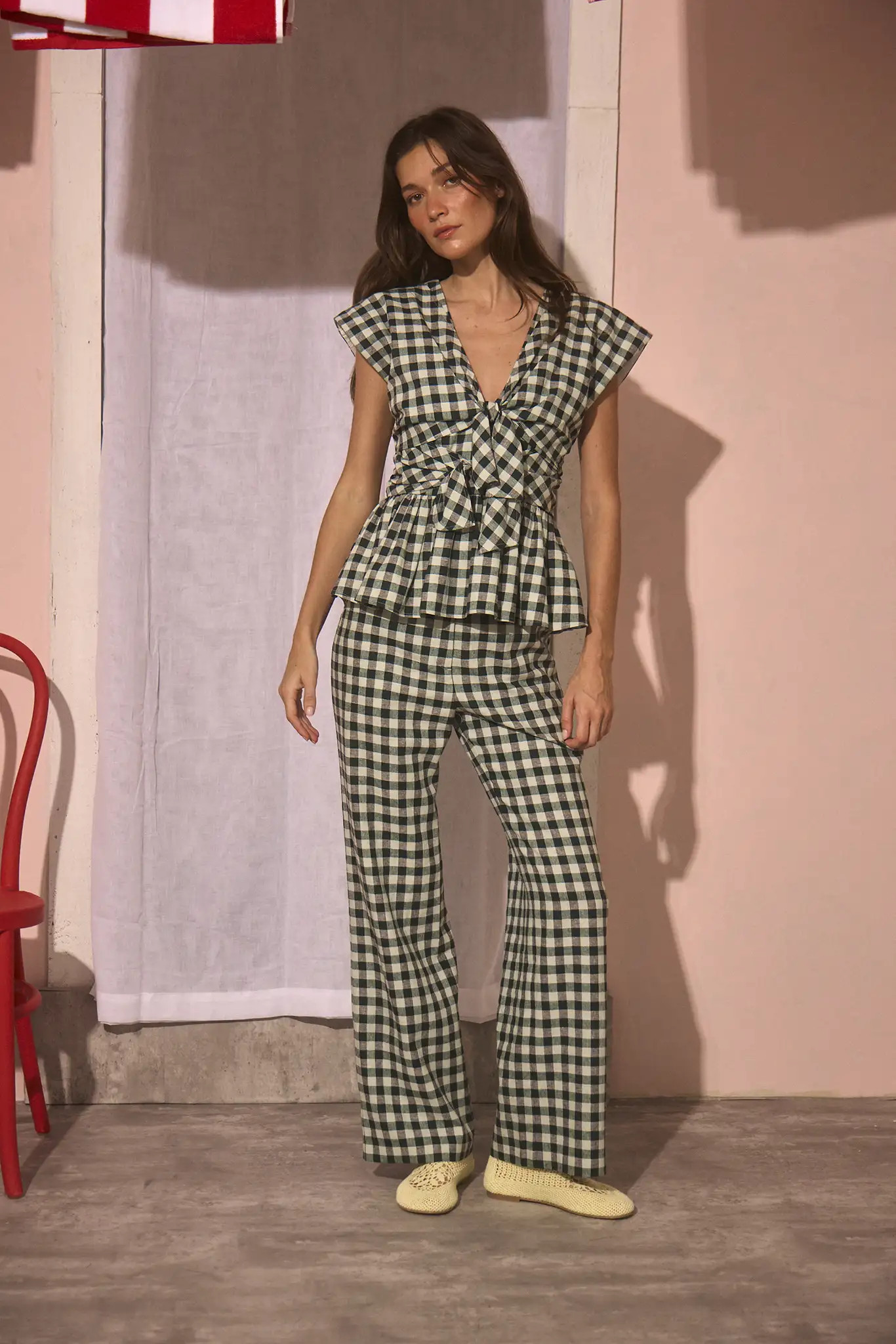 Everly Top | Gingham Peplum Top | Hunter Bell | Hunter Bell