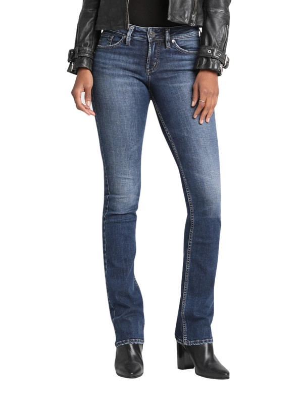 Silver Jeans Co.® Dark Suki Curvy Mid Rise Slim Boot Jean | Maurices