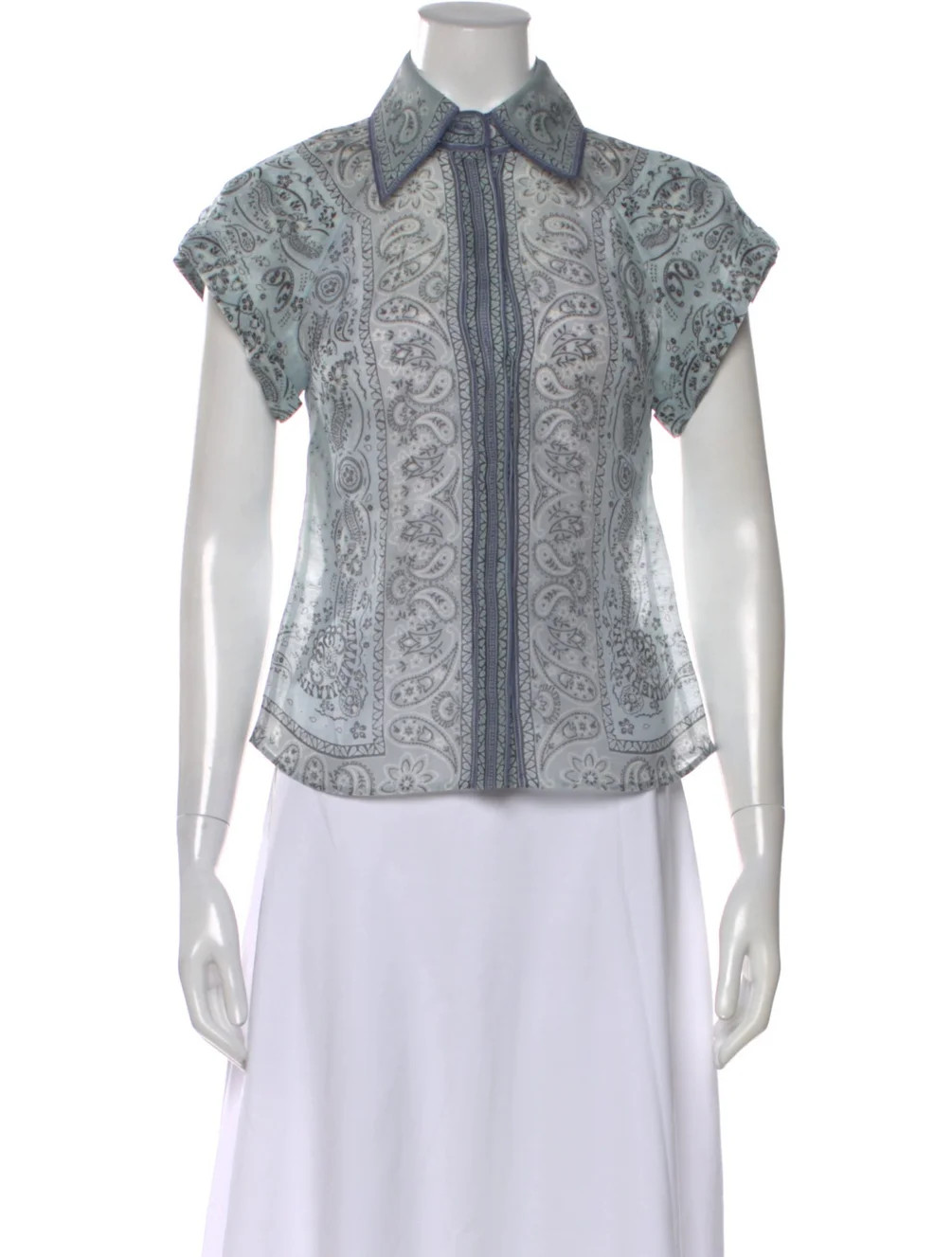 Linen Paisley Print Blouse | The RealReal