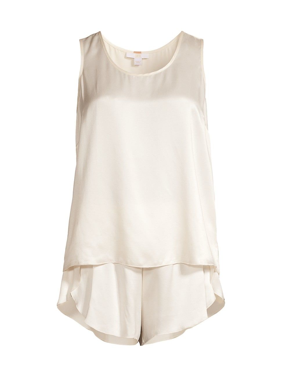 Women's Washable Silk 2-Piece Short Pajama Set - Tranquil White - Size XL - Tranquil White - Size XL | Saks Fifth Avenue