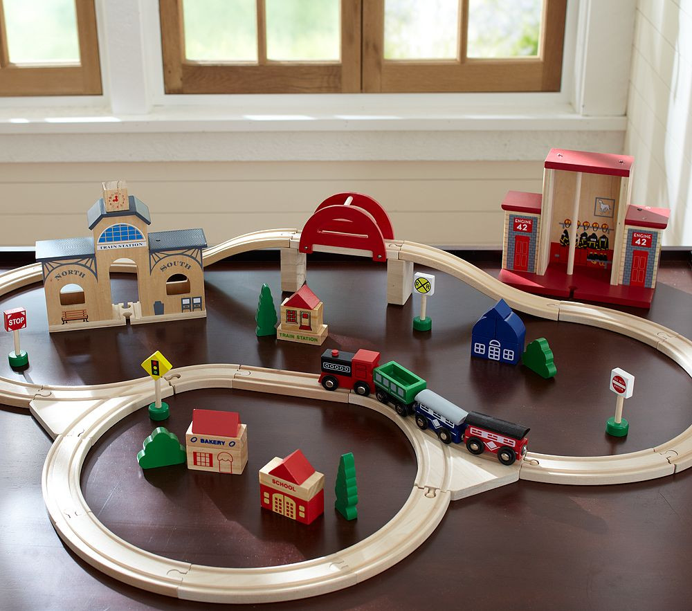Wooden Train Set | Pottery Barn Kids