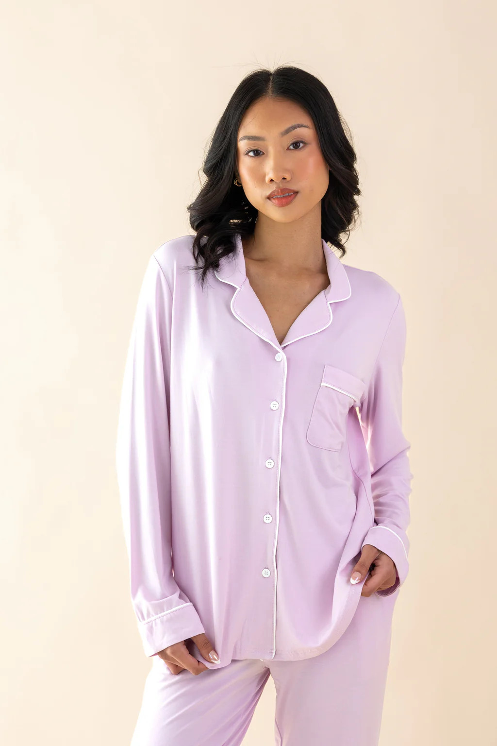 Long-Sleeved Women's Pajama Set in Thistle | Kyte Baby