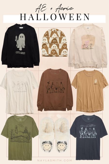 Halloween tees, sweatshirts, and accessories

AE skeleton graphic tee, neutral checker beanie, slippers, fall 

#LTKHalloween #LTKSale #LTKSeasonal